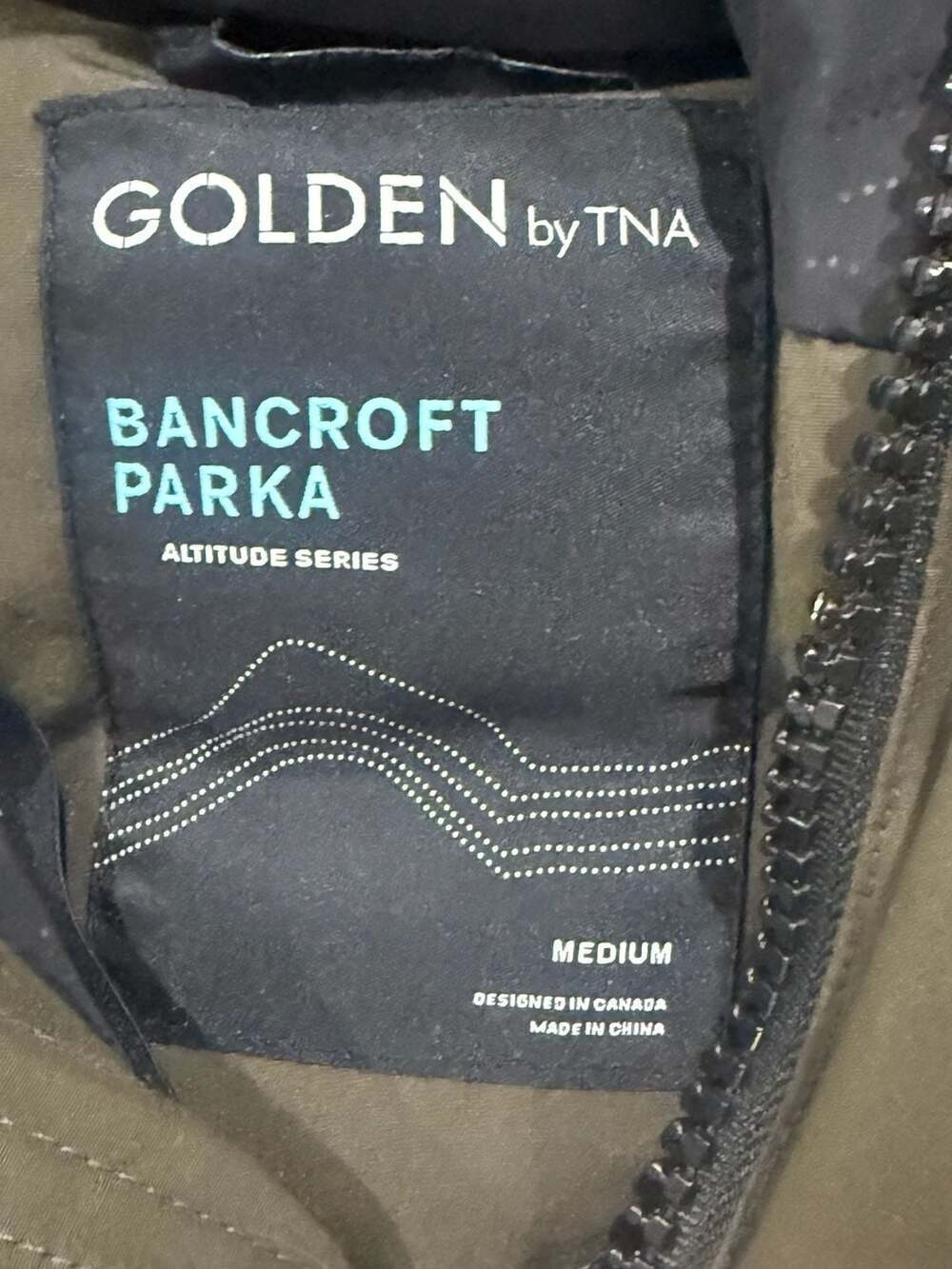 Golden by TNA Bancroft Parka Altitude Series Olive Green Down Coat Medium - Picture 4 of 16